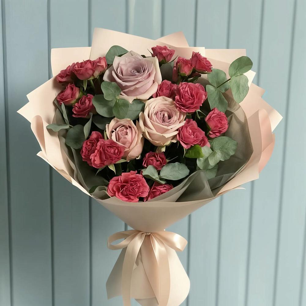 Букет цветов из: Гвоздики и Розы в Правдинском
