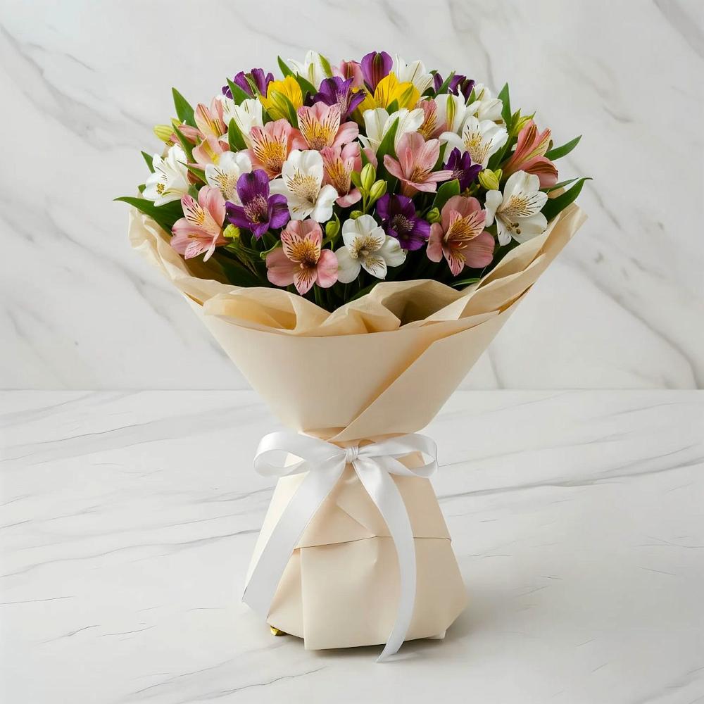 Букет цветов из: Альстромерии в Правдинском