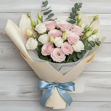 Букет цветов из:  Лизиантусы #REPLACE_PRED# Правдинском