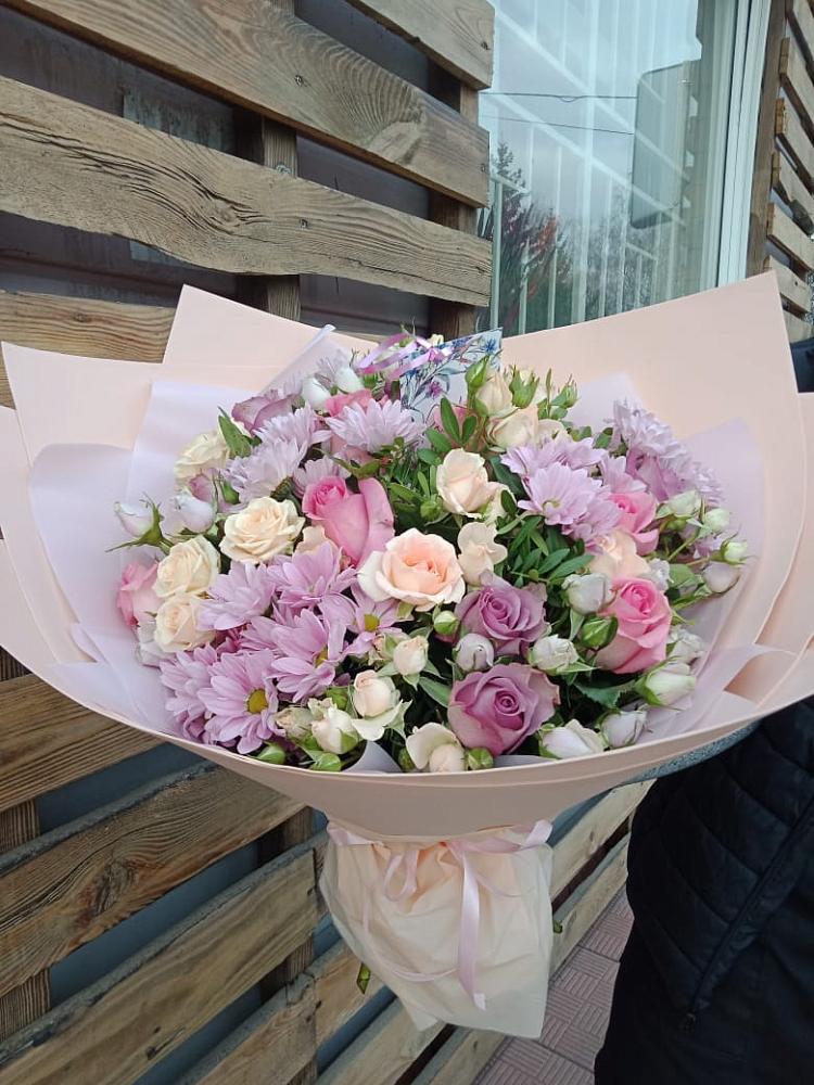 Букет цветов из: Розы и Хризантемы в Правдинском