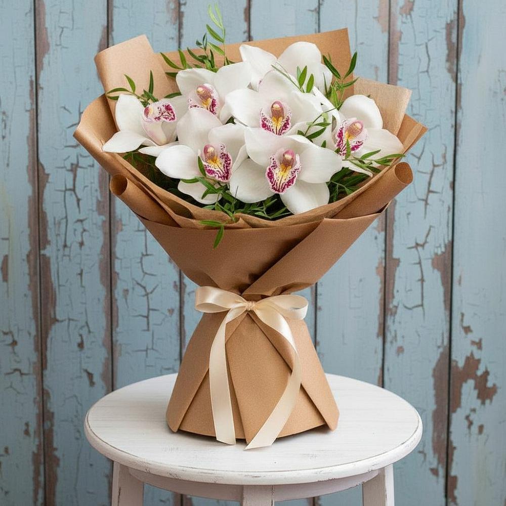 Букет цветов из: Орхидеи и Розы в Правдинском