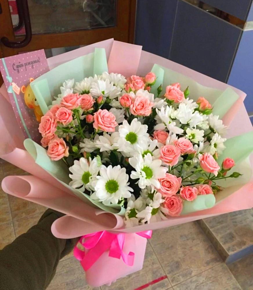 Букет цветов из: Розы и Хризантемы в Правдинском