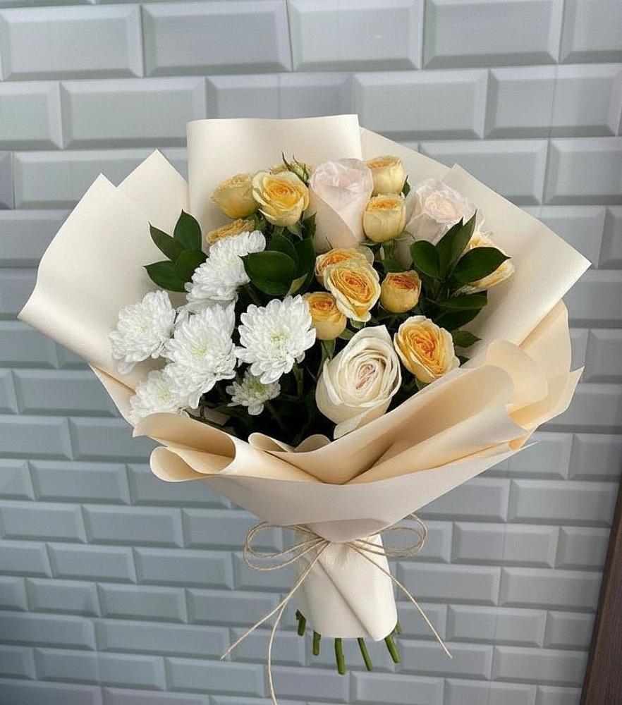 Букет цветов из: Розы и Хризантемы в Правдинском