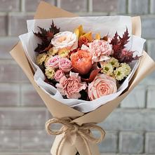 Букет цветов из:  Гвоздики, Хризантемы и Розы в Правдинском