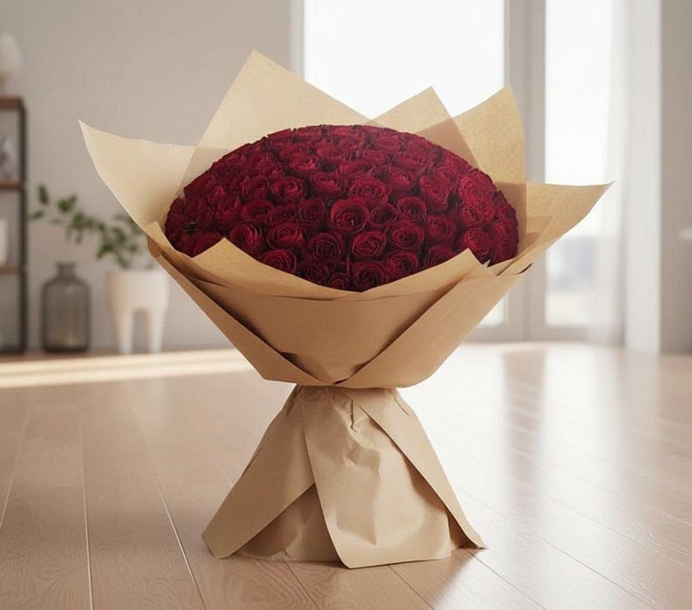 Букет 101 Красная роза в Правдинском