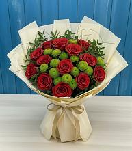 Букет цветов из:  Розы и Хризантемы в Правдинском