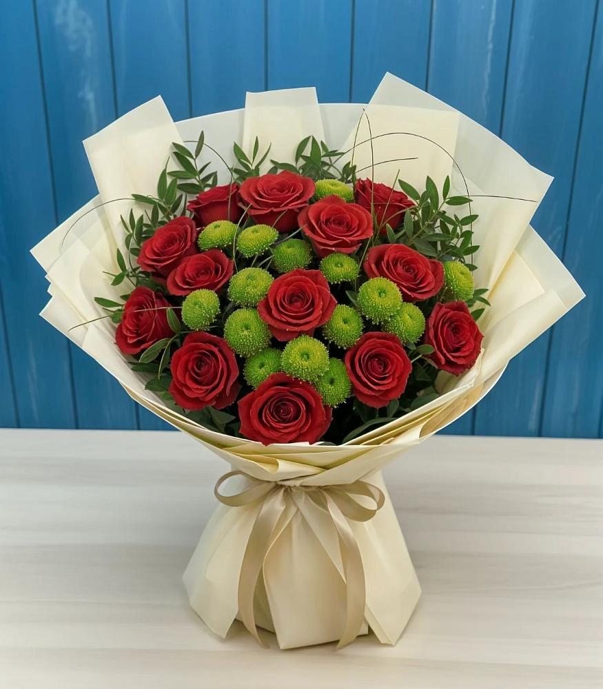 Букет цветов из: Розы и Хризантемы в Правдинском