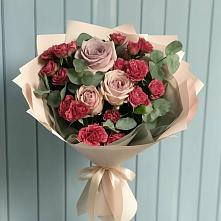 Букет цветов из:  Гвоздики и Розы в Правдинском
